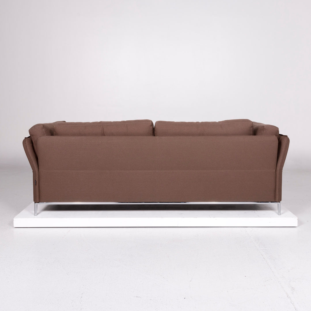 Machalke Loveseat Fabric Sofa Brown Three Seater Couch #11148