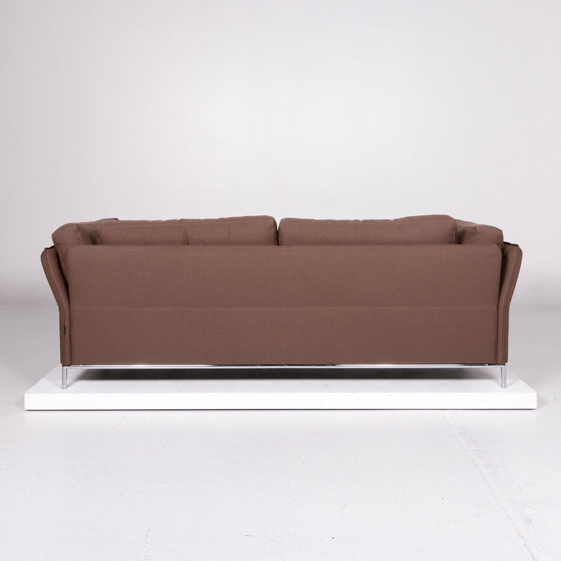 Machalke Loveseat Stoff Sofa Braun Dreisitzer Couch 
