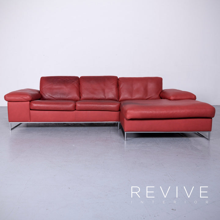 Machalke Monte Christo designer leather sofa red genuine leather corner sofa couch #6448