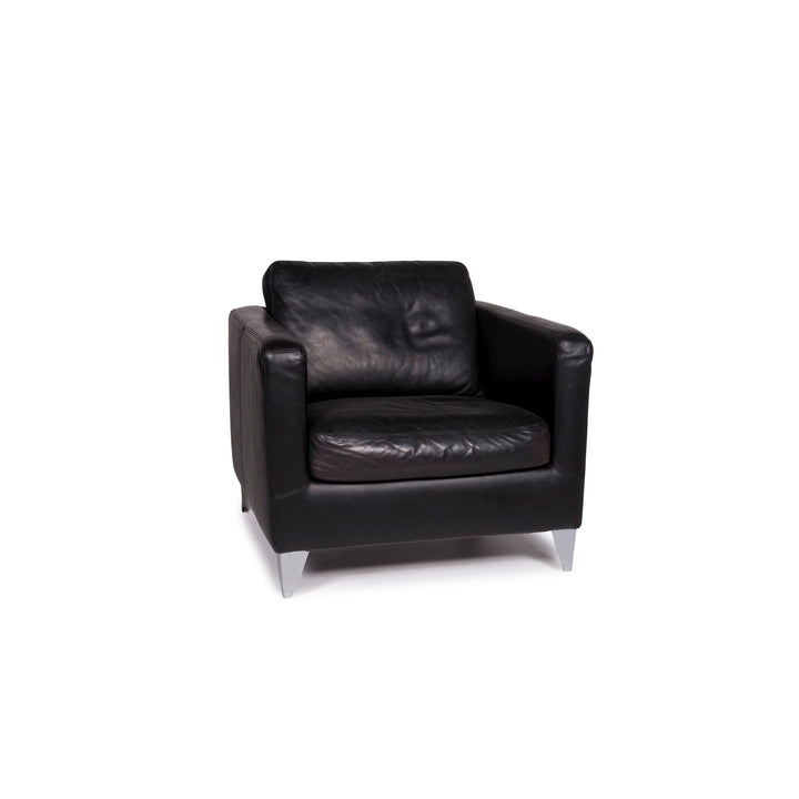 Machalke Pablo Fauteuil en cuir noir #11109