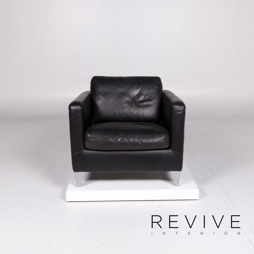 Machalke Pablo Fauteuil en cuir noir #11109