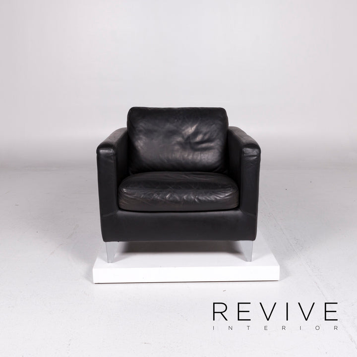 Machalke Pablo Fauteuil en cuir noir #11109
