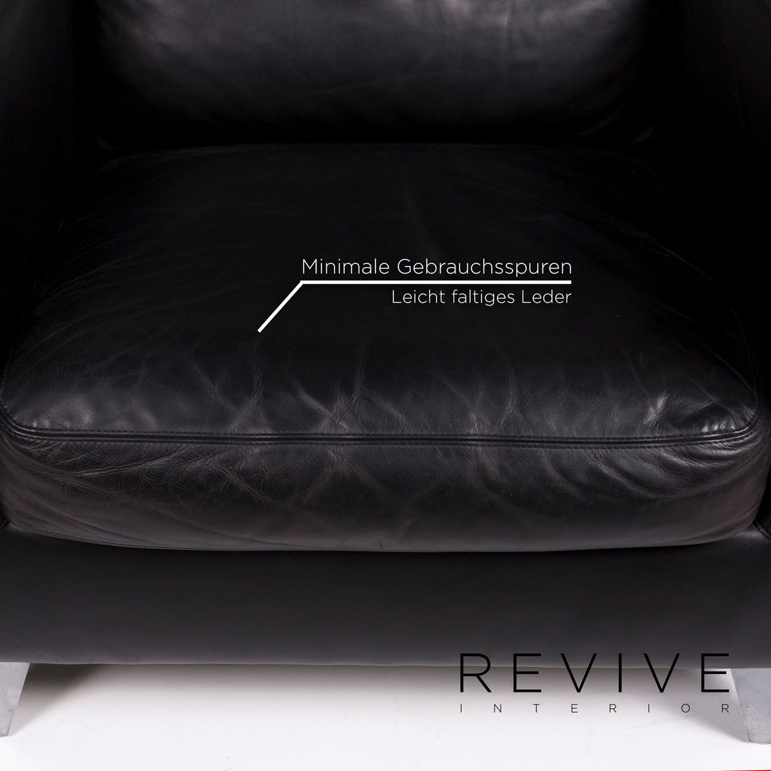 Machalke Pablo Fauteuil en cuir noir #11109
