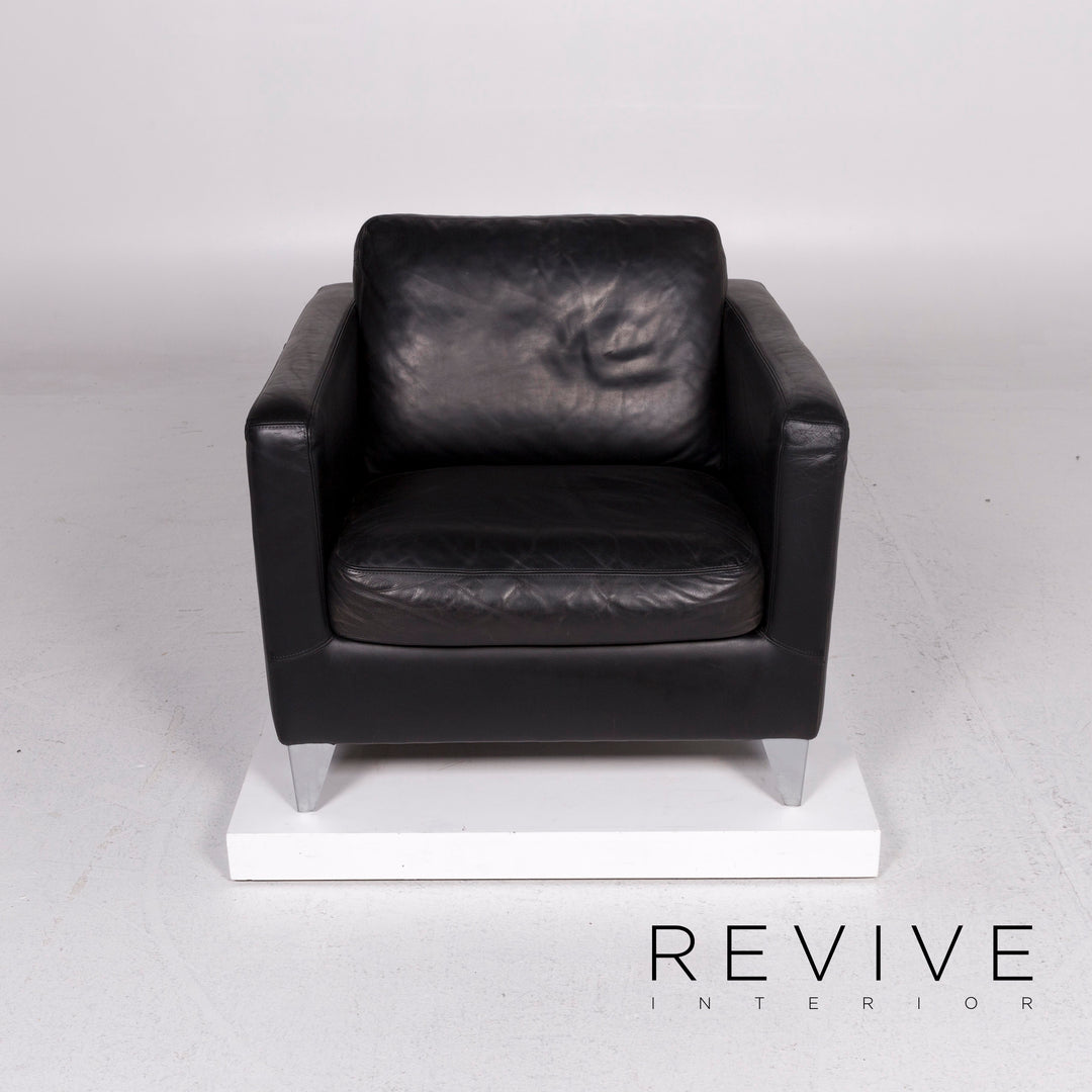 Machalke Pablo Fauteuil en cuir noir #11109