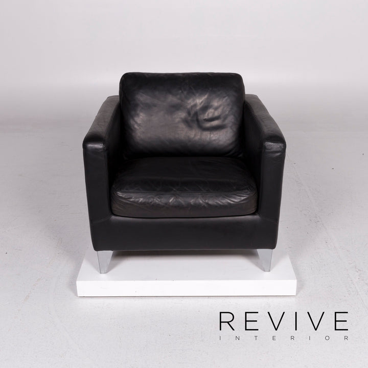 Machalke Pablo Fauteuil en cuir noir #11109