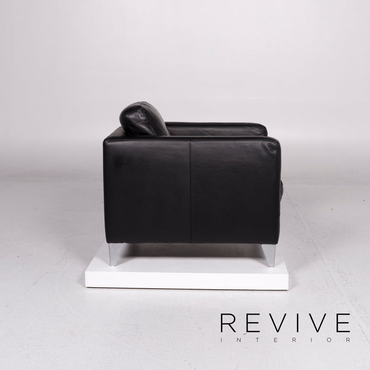 Machalke Pablo Fauteuil en cuir noir #11109