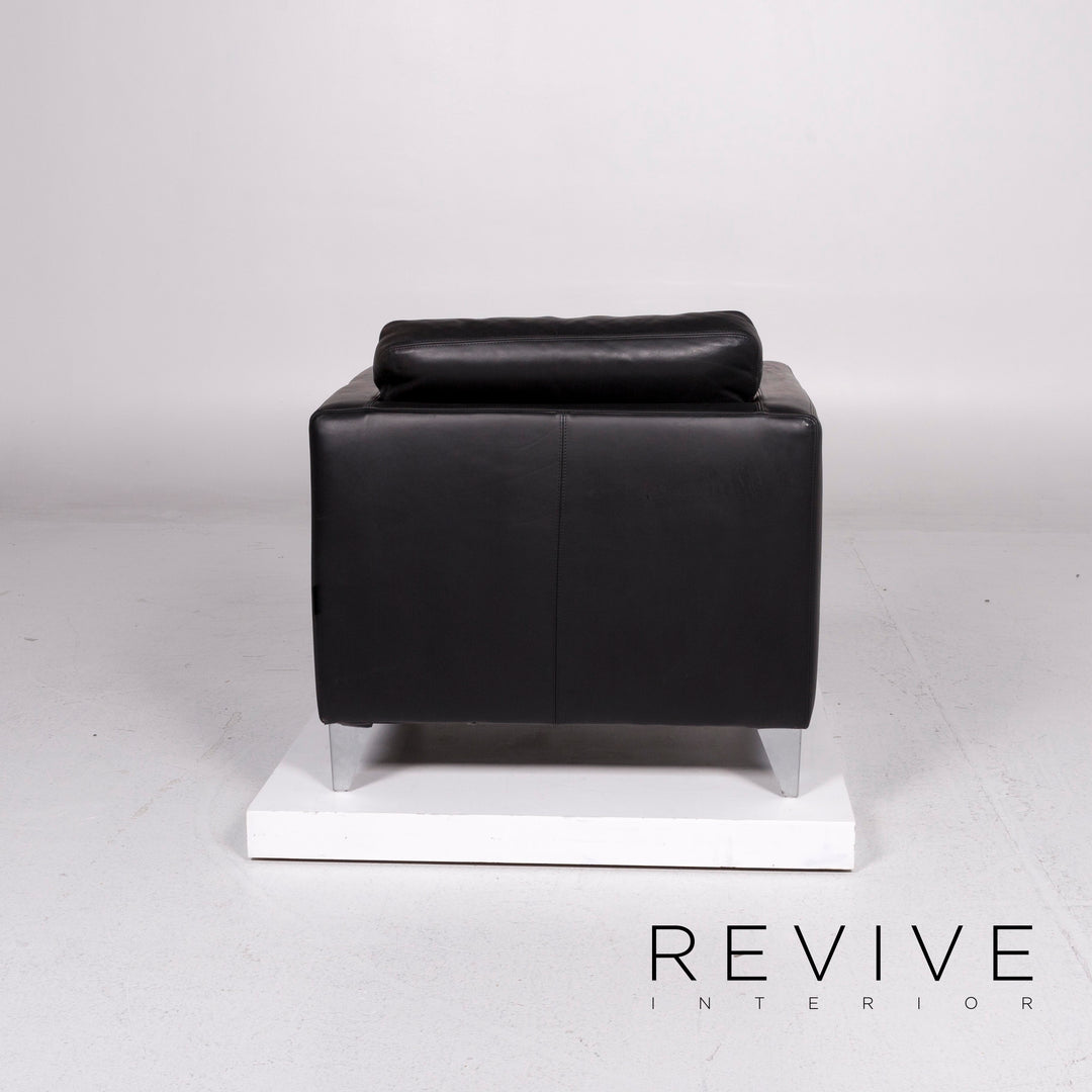 Machalke Pablo Fauteuil en cuir noir #11109