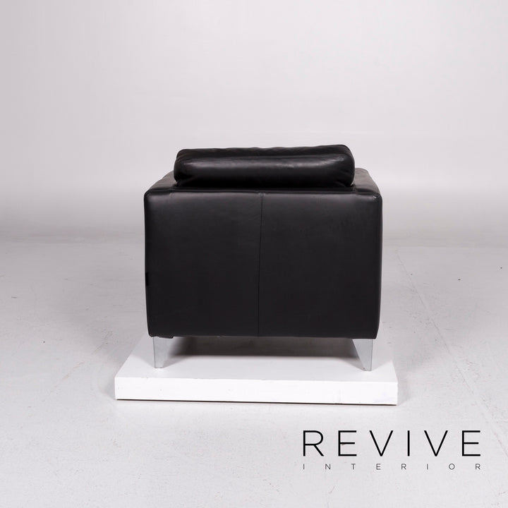 Machalke Pablo Fauteuil en cuir noir #11109