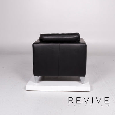 Machalke Pablo Leder Sessel Schwarz #11109