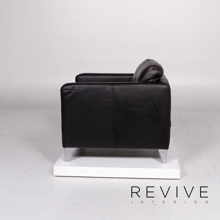 Machalke Pablo Fauteuil en cuir noir #11109