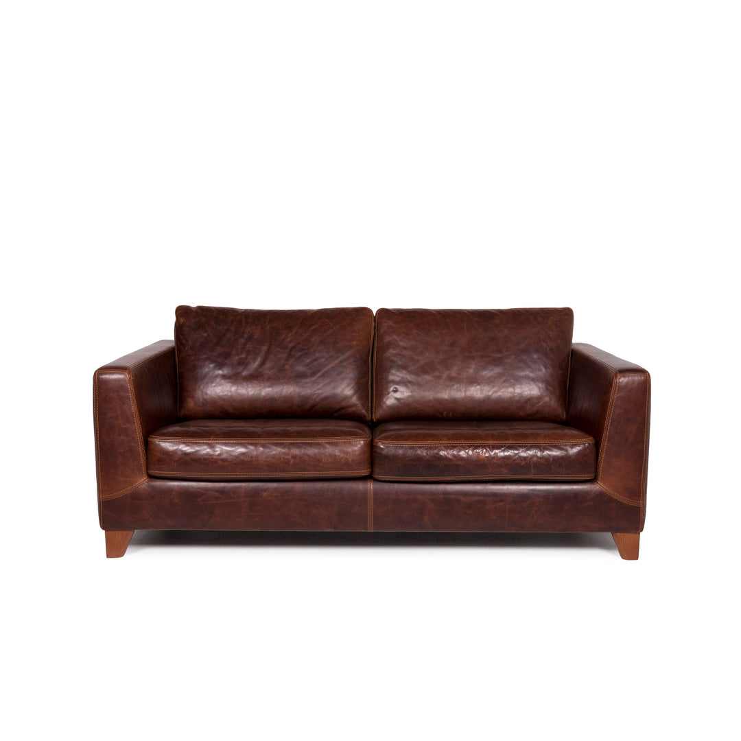 Machalke Pablo Leather Sofa Brown Three Seater Couch #11456