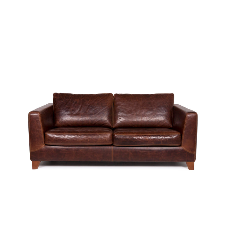 Machalke Pablo Leder Sofa Braun Dreisitzer Couch #11456