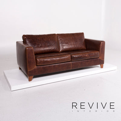 Machalke Pablo Leder Sofa Braun Dreisitzer Couch #11456
