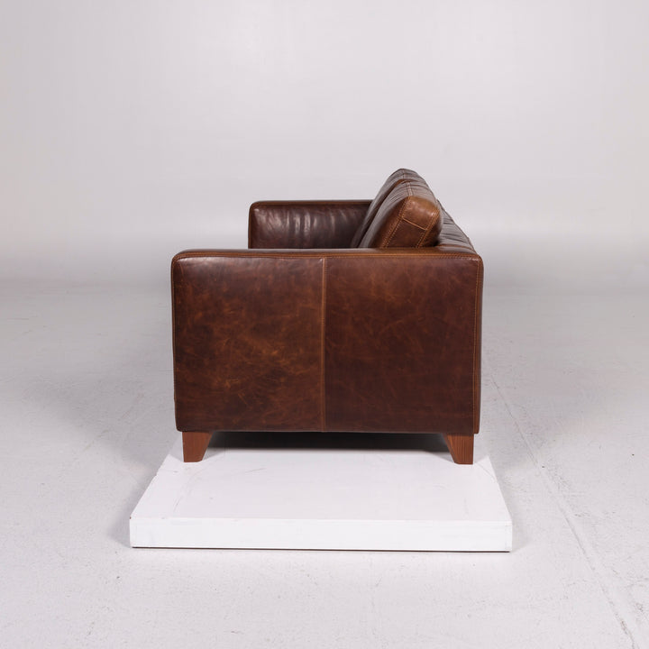 Machalke Pablo Leather Sofa Brown Three Seater Couch #11456