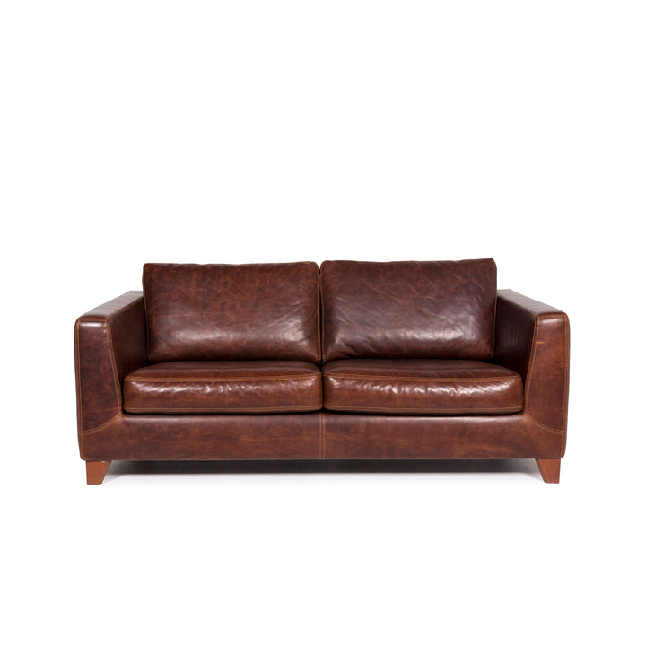 Machalke Pablo Leder Sofa Braun Dreisitzer Couch #11457