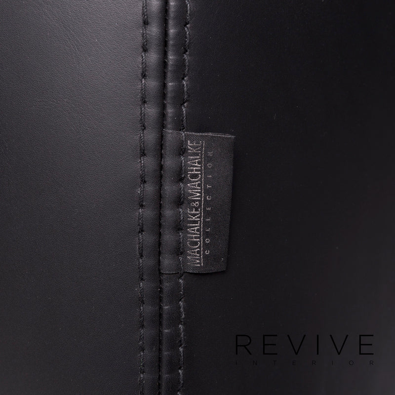 Machalke Pablo Leder Sofa Schwarz Zweisitzer Couch 