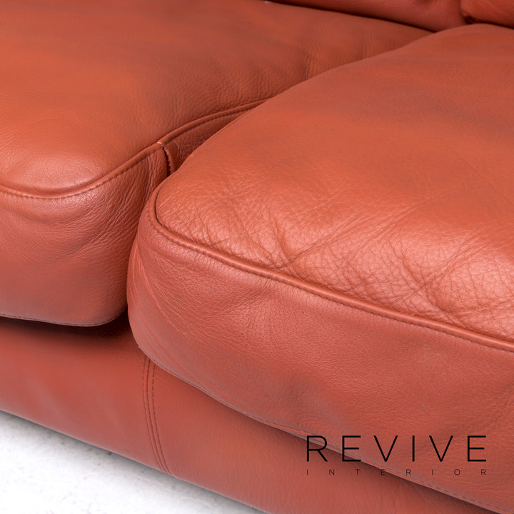 Machalke Valentino Canapé en cuir marron rouille marron 2 places #8876