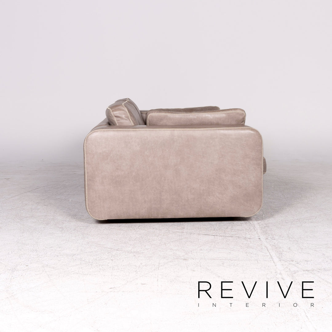 Machalke Valentino Canapé design en cuir gris véritable canapé deux places #8701