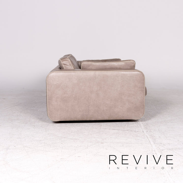 Machalke Valentino Canapé design en cuir gris véritable canapé deux places #8701
