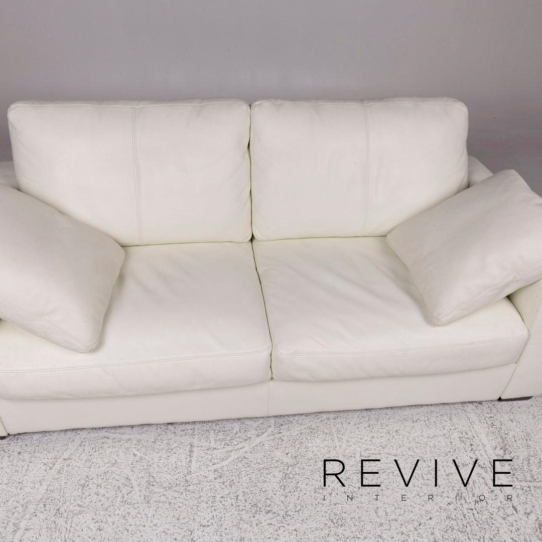 Musterring leather sofa white two-seater couch #9817