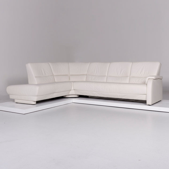 Musterring Leather Corner Sofa White Sofa Couch #10567