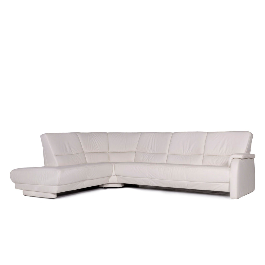 Musterring Leather Corner Sofa White Sofa Couch #10567