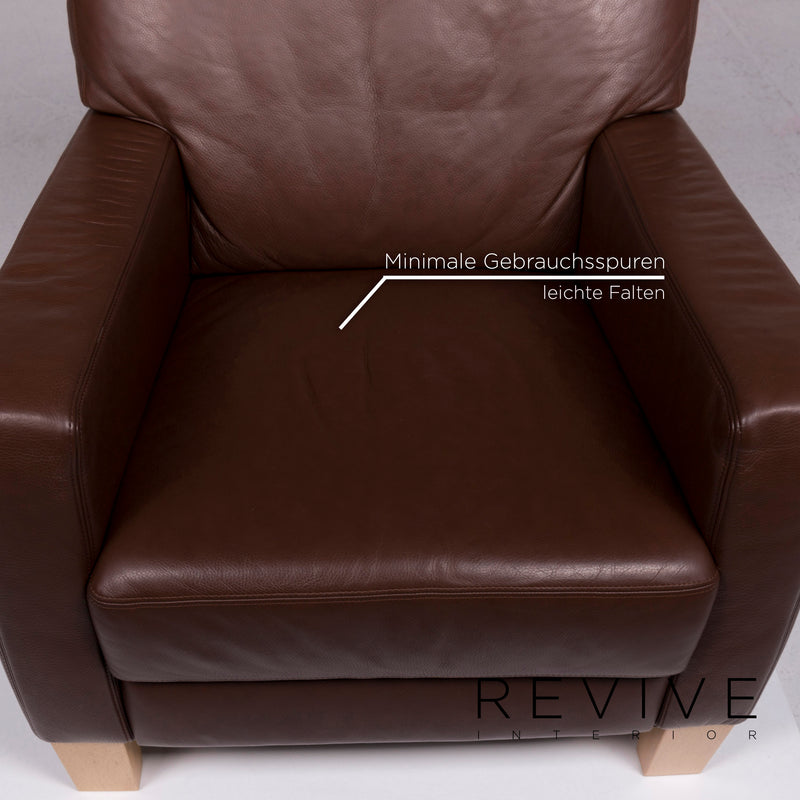 Musterring Leder Sessel Braun 