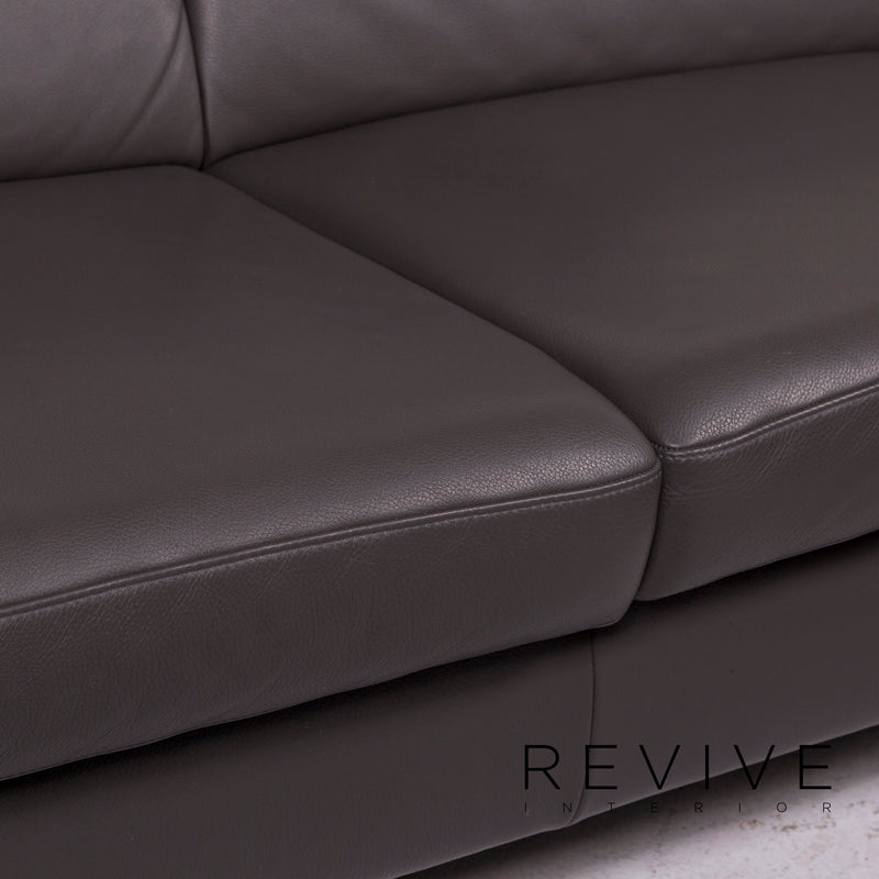 Musterring Leder Sofa Grau Ecksofa 