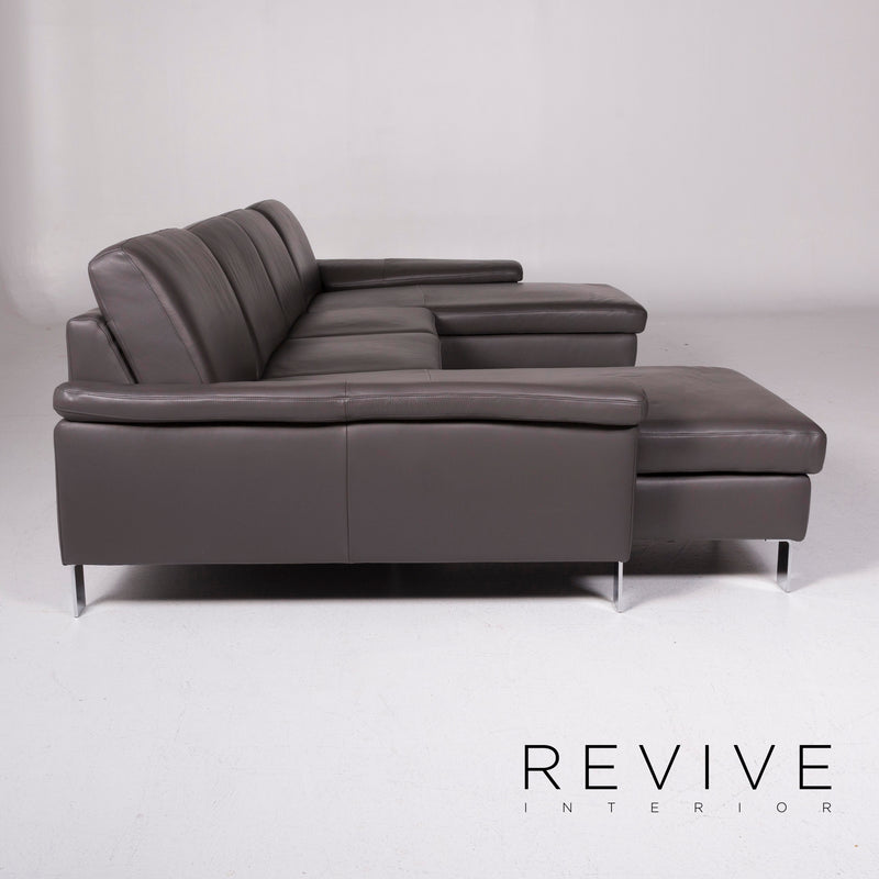 Musterring Leder Sofa Grau Ecksofa 