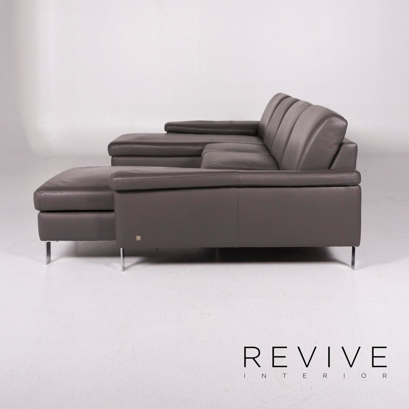 Musterring Leder Sofa Grau Ecksofa 