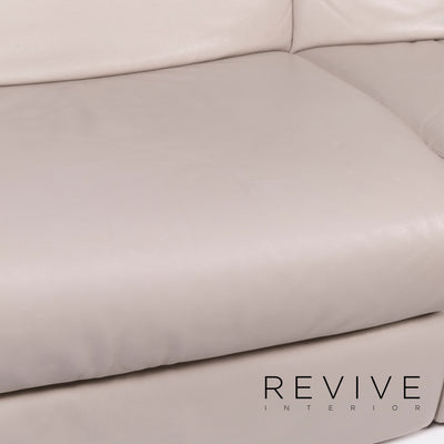 Musterring Leder Sofa Grau Zweisitzer inkl. Funktion #11312