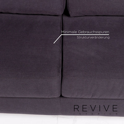 Musterring Stoff Ecksofa Anthrazit Grau Sofa Couch #11071