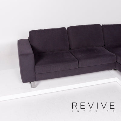 Musterring Stoff Ecksofa Anthrazit Grau Sofa Couch #11071