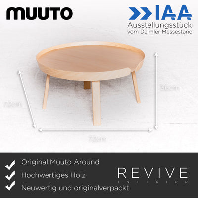 Muuto Around Designer Tisch Braun Couchtisch Holz Echtholz #8804