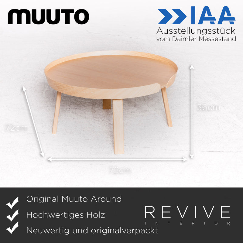 Muuto Around Designer Tisch Braun Couchtisch Holz Echtholz 