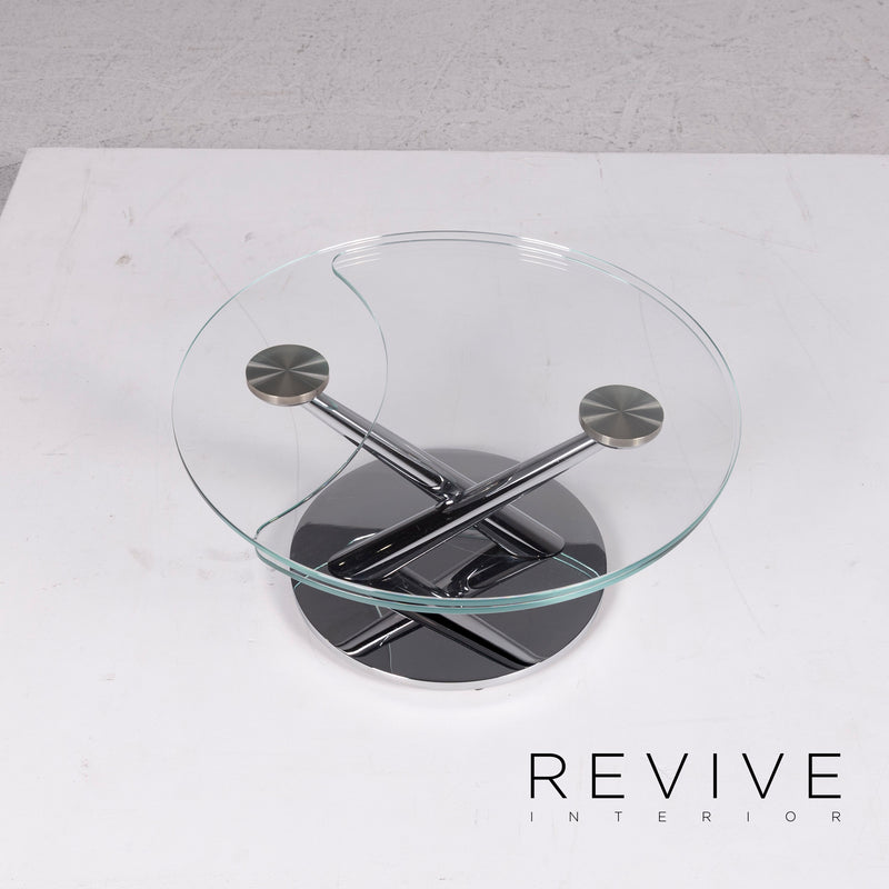 NAOS Glas Couchtisch Rund Beweglich Funktion Tisch 