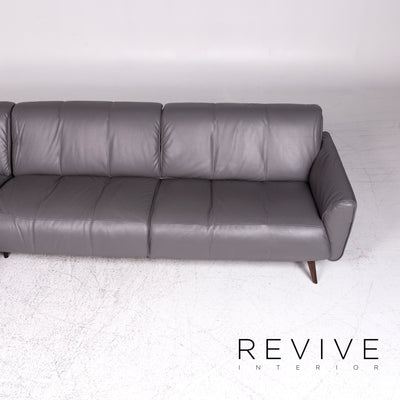 Natuzzi Editions Talento Designer Leder Ecksofa Grau Sofa Couch #9220