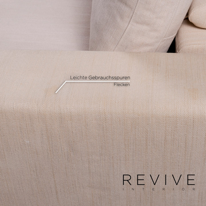 Natuzzi fabric sofa cream two-seater couch #11375