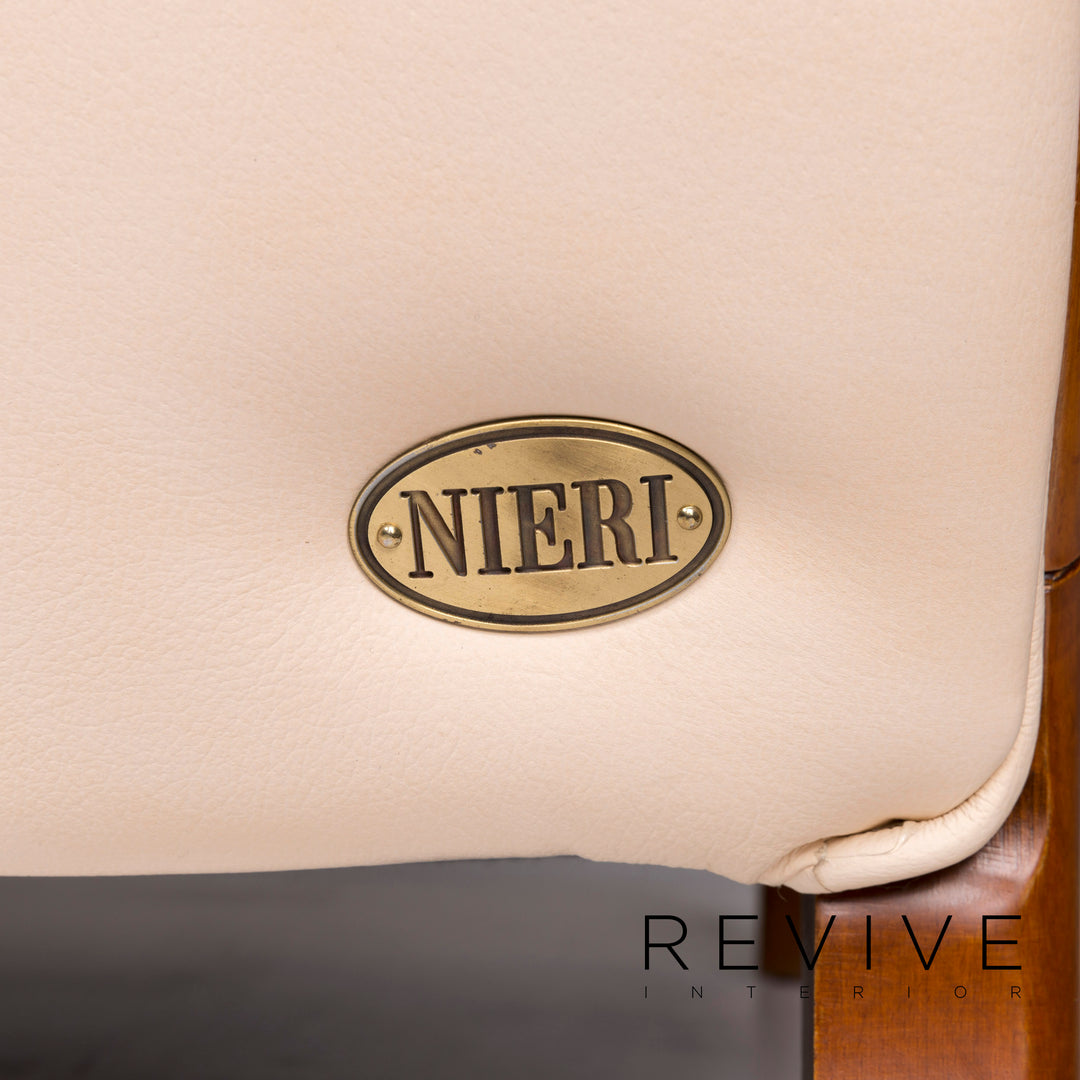 Nieri Leather Armchair Cream #10744