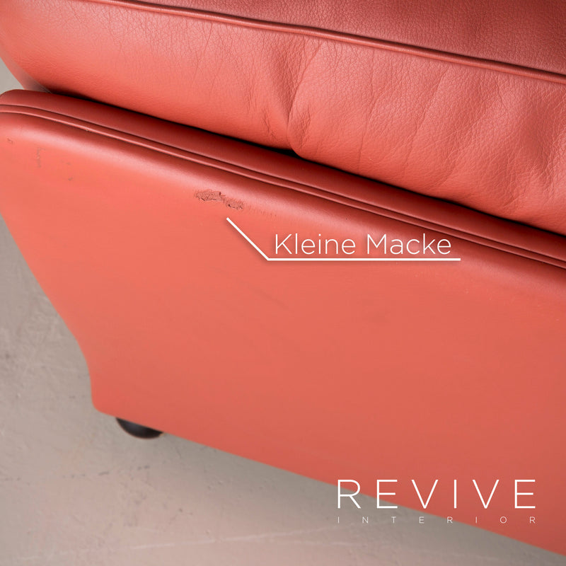 Poltrona Frau Dream On Leder Sofa Orange Zweisitzer Couch 