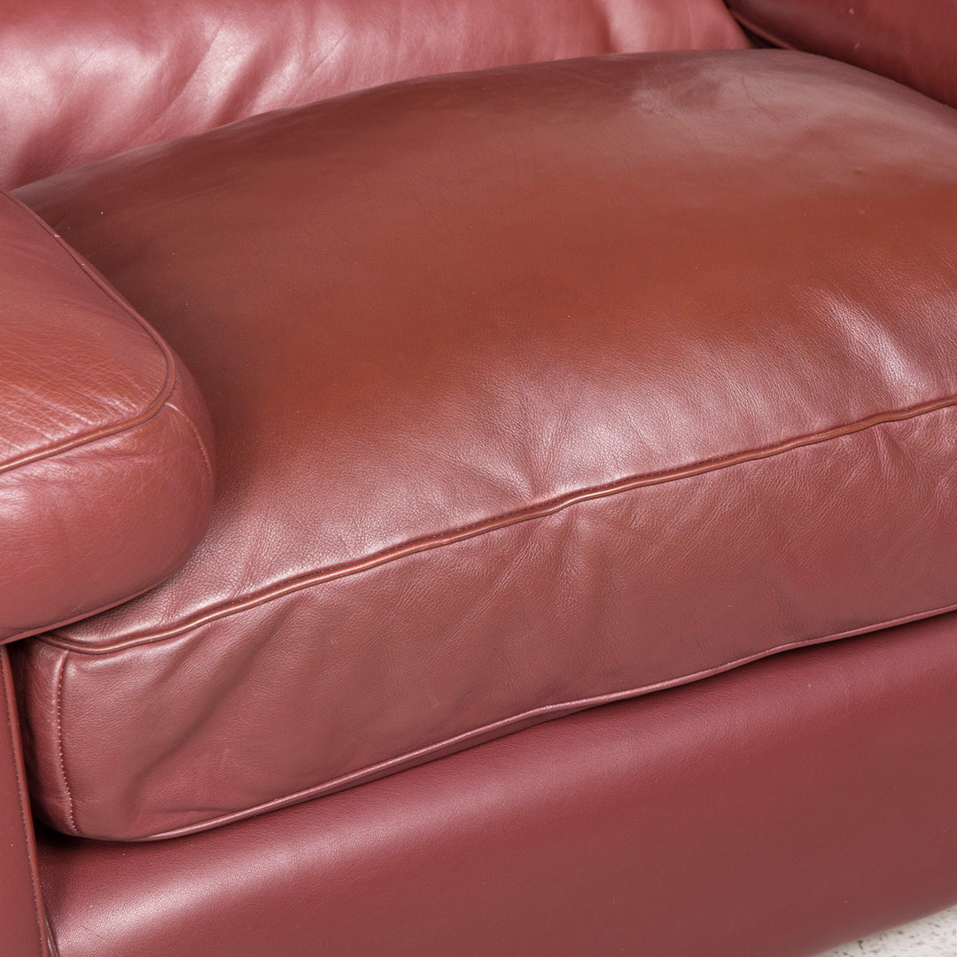 Poltrona Frau Petronio designer leather sofa set red genuine leather two-seater couch #8143