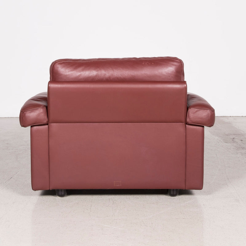 Poltrona Frau Petronio Designer Leder Sofa Garnitur Rot Echtleder Zweisitzer Couch 