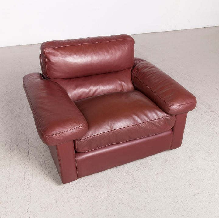 Poltrona Frau Petronio designer leather sofa set red genuine leather two-seater couch #8143