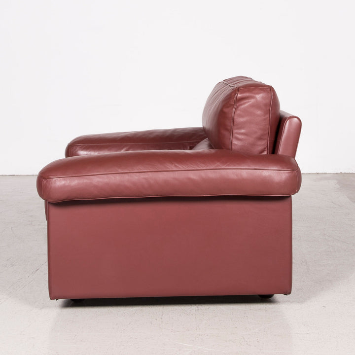 Poltrona Frau Petronio designer leather sofa set red genuine leather two-seater couch #8143