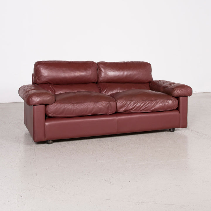 Poltrona Frau Petronio designer leather sofa set red genuine leather two-seater couch #8143