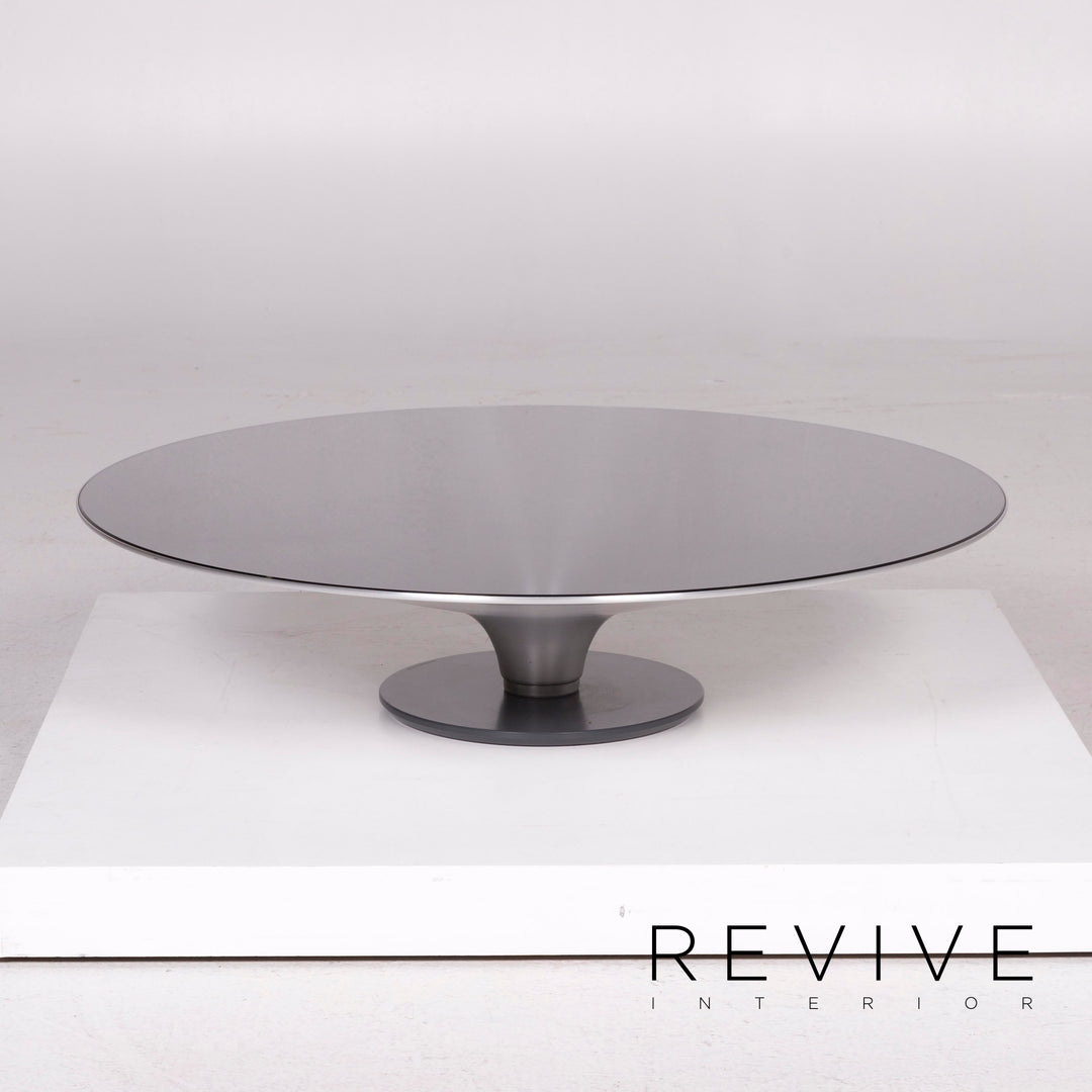 Roche Bobois Ovni Glass Table Anthracite Coffee Table #11399