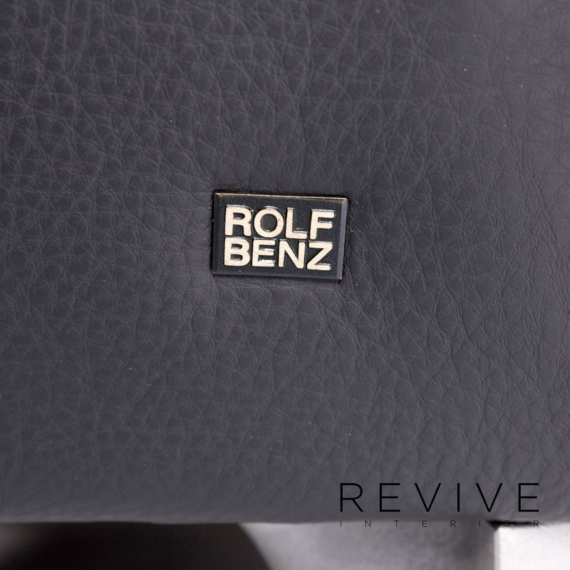Rolf Benz 1600 Leder Sofa Schwarz Zweisitzer Funktion Couch 