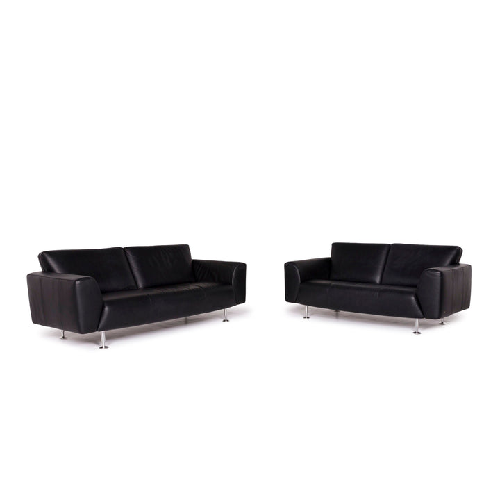 Rolf Benz 250 leather sofa set 1x three-seater 1x two-seater #11583