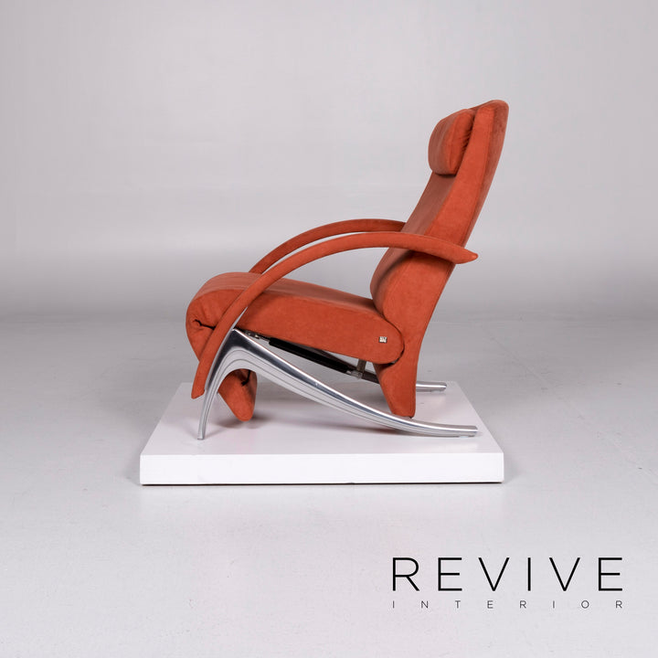 Rolf Benz 3100 Stoff Sessel Orange Relaxfunktion Funktion #10630