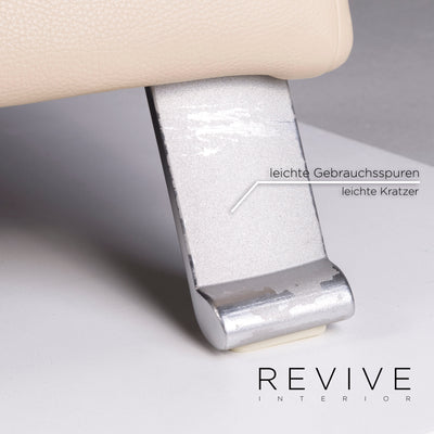 Rolf Benz 322 Leder Hocker Beige #10554